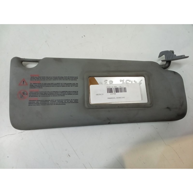 Recambio de parasol derecho para renault clio ii (bb_, cb_) 1.2 (bb0a, bb0f, bb10, bb1k, bb28, bb2d, bb2h, cb0a,... referencia O