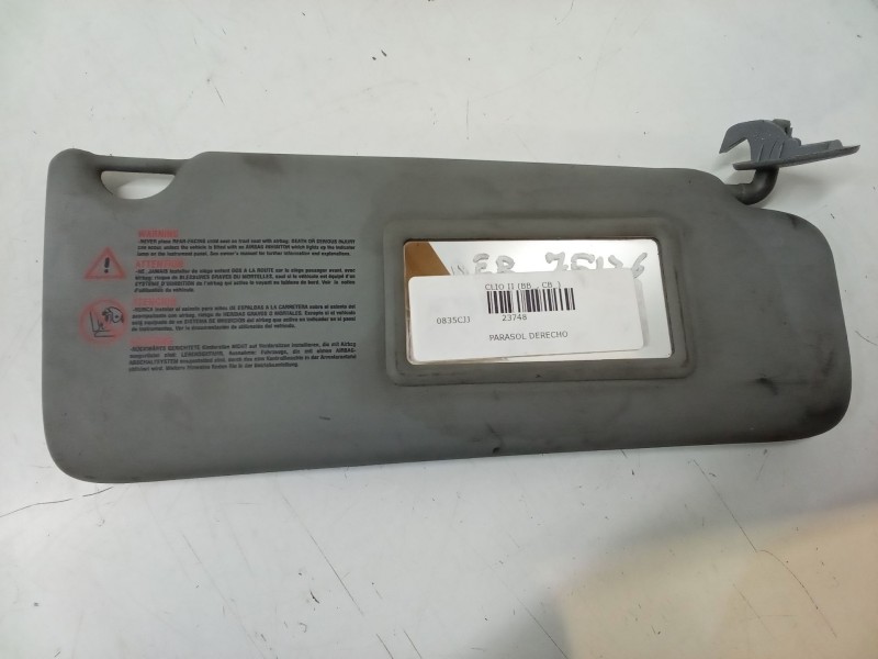 Recambio de parasol derecho para renault clio ii (bb_, cb_) 1.2 (bb0a, bb0f, bb10, bb1k, bb28, bb2d, bb2h, cb0a,... referencia O