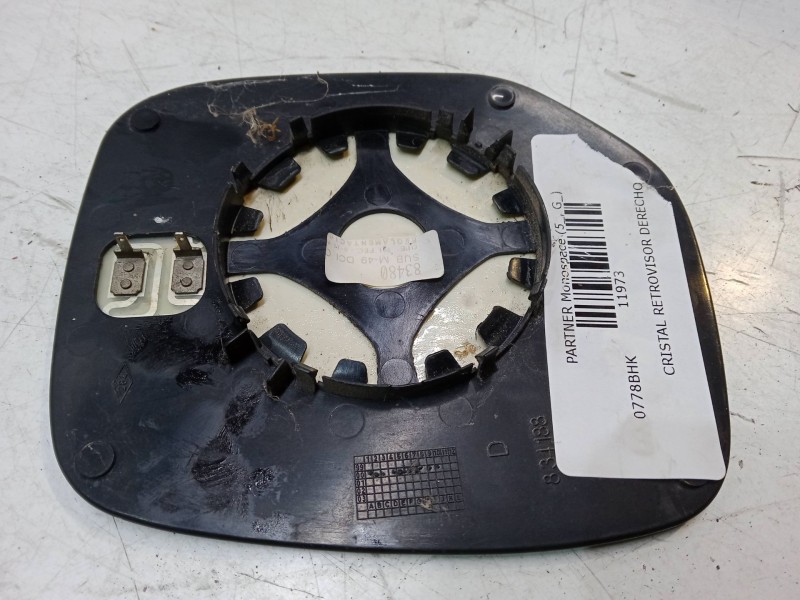 Recambio de cristal retrovisor derecho para peugeot partner monospace (5_, g_) 1.9 d referencia OEM IAM   