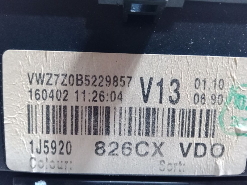 Recambio de cuadro instrumentos para volkswagen bora i (1j2) 1.6 referencia OEM IAM   