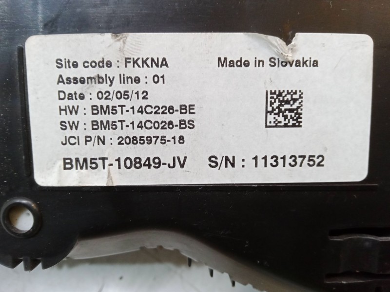 Recambio de cuadro instrumentos para ford focus iii 1.0 ecoboost referencia OEM IAM BM5T10849JV BM5T14C026BS BM5T14C226BE