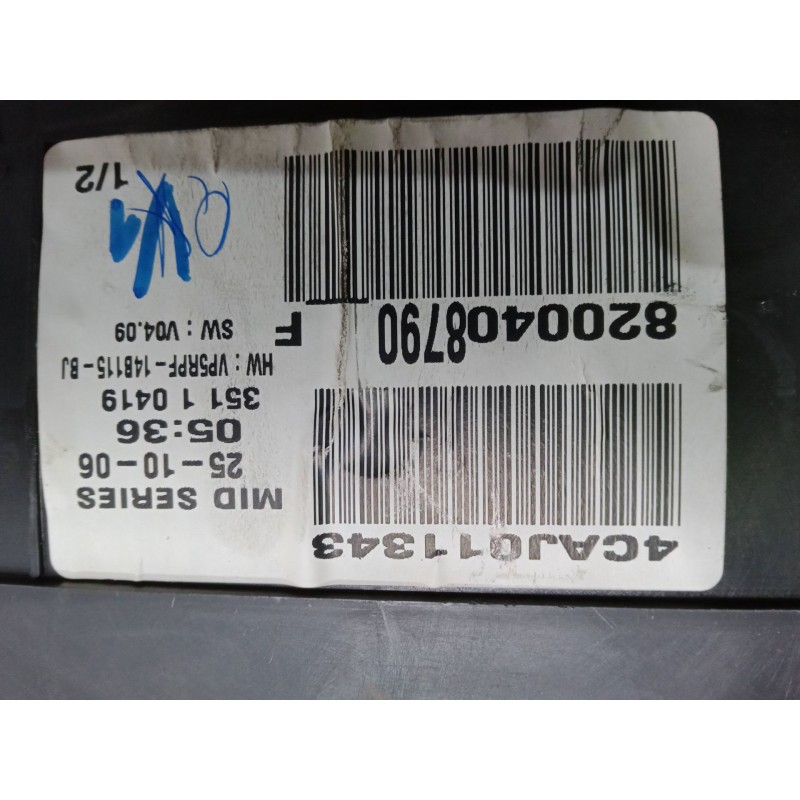 Recambio de cuadro instrumentos para renault megane ii (bm0/1_, cm0/1_) 1.6 16v referencia OEM IAM 8200408790  