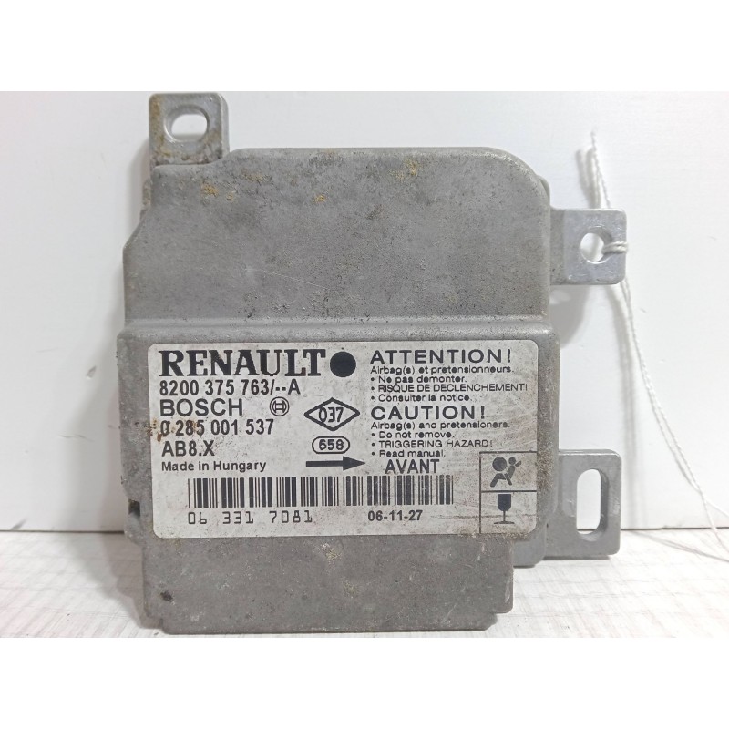 Recambio de centralita airbag para renault clio ii (bb_, cb_) 1.5 dci (b/cb07) referencia OEM IAM 8200375763/--A.0285001537  