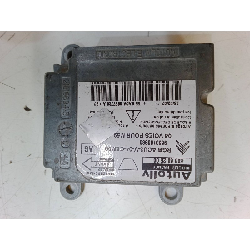 Recambio de centralita airbag para citroën berlingo / berlingo first furgoneta/monovolumen (m_) 1.6 hdi 90 (mb9hx, mc9hx) refere