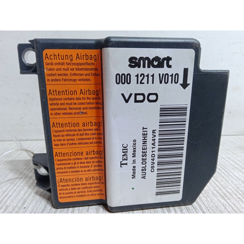 Recambio de centralita airbag para smart fortwo coupé (450) 0.7 (450.352, 450.332) referencia OEM IAM   