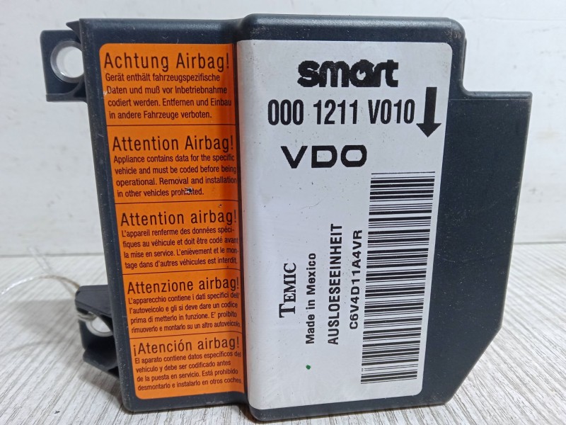 Recambio de centralita airbag para smart fortwo coupé (450) 0.7 (450.352, 450.332) referencia OEM IAM   