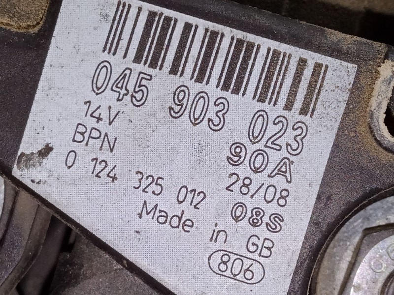 Recambio de 045903023alternador para seat ibiza iv (6j5, 6p1) 1.4 tdi referencia OEM IAM 045903023  0124325012