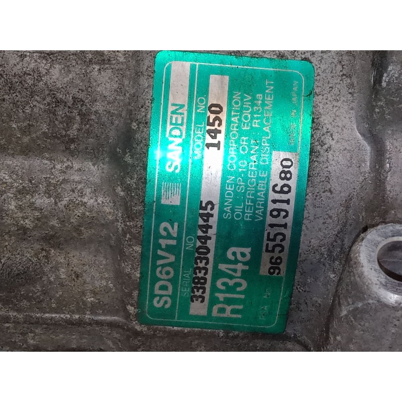 Recambio de compresor a/a para citroën c3 i (fc_, fn_) 1.4 hdi referencia OEM IAM 9655191680 1450 SD6V12