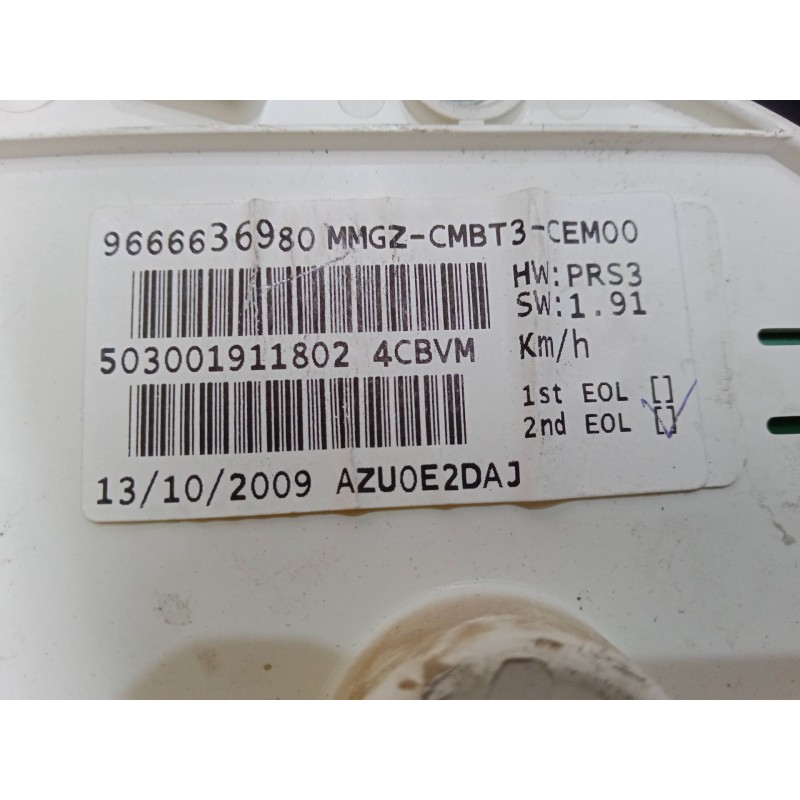 Recambio de cuadro instrumentos para peugeot 206+ (2l_, 2m_) 1.4 i (2lkfwa, 2mkfwa) referencia OEM IAM 9666636980  503001911804