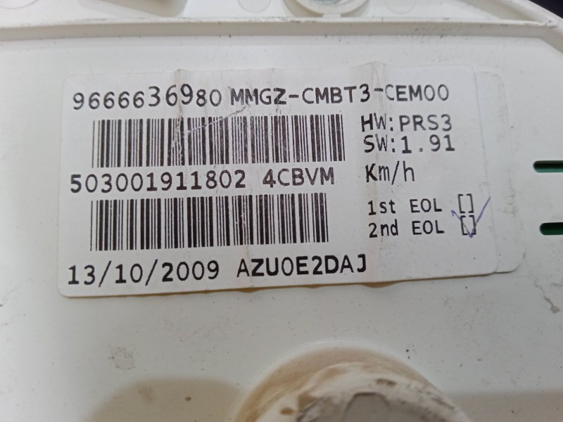 Recambio de cuadro instrumentos para peugeot 206+ (2l_, 2m_) 1.4 i (2lkfwa, 2mkfwa) referencia OEM IAM 9666636980  503001911804