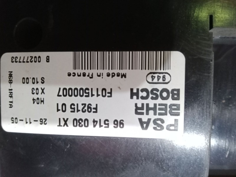 Recambio de mando climatizador para citroën xsara picasso (n68) 2.0 hdi referencia OEM IAM 96514030XT  F011500007
