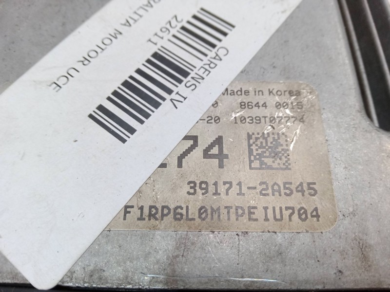 Recambio de centralita motor uce para kia carens iv 1.7 crdi referencia OEM IAM 39171-2A545  0281033603