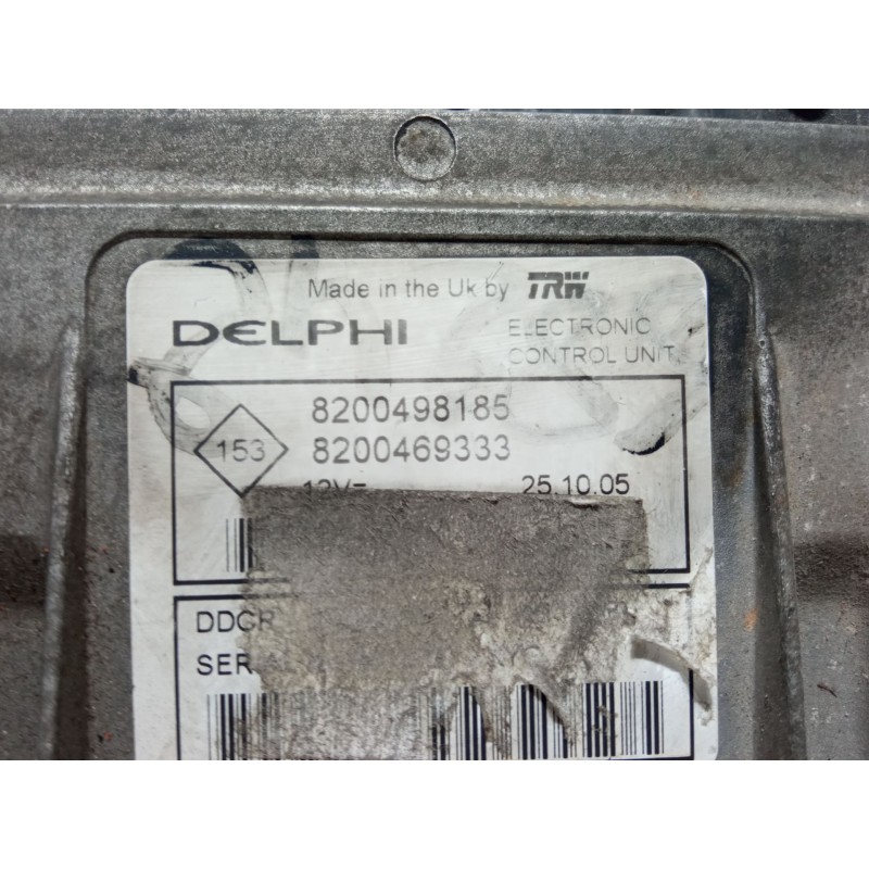 Recambio de centralita motor uce para renault kangoo (kc0/1_) 1.5 dci (kc07) referencia OEM IAM 8200498185  