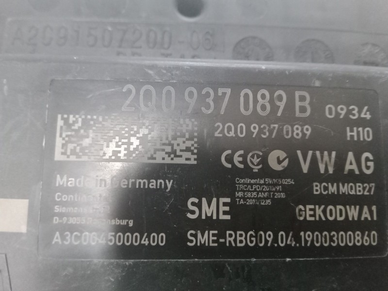 Recambio de bsi para skoda scala (nw1) 1.0 tsi referencia OEM IAM 2Q0937089B   Recambio de bsi para skoda scala (nw1) 1.0 tsi referencia OEM IAM 2Q0937089B