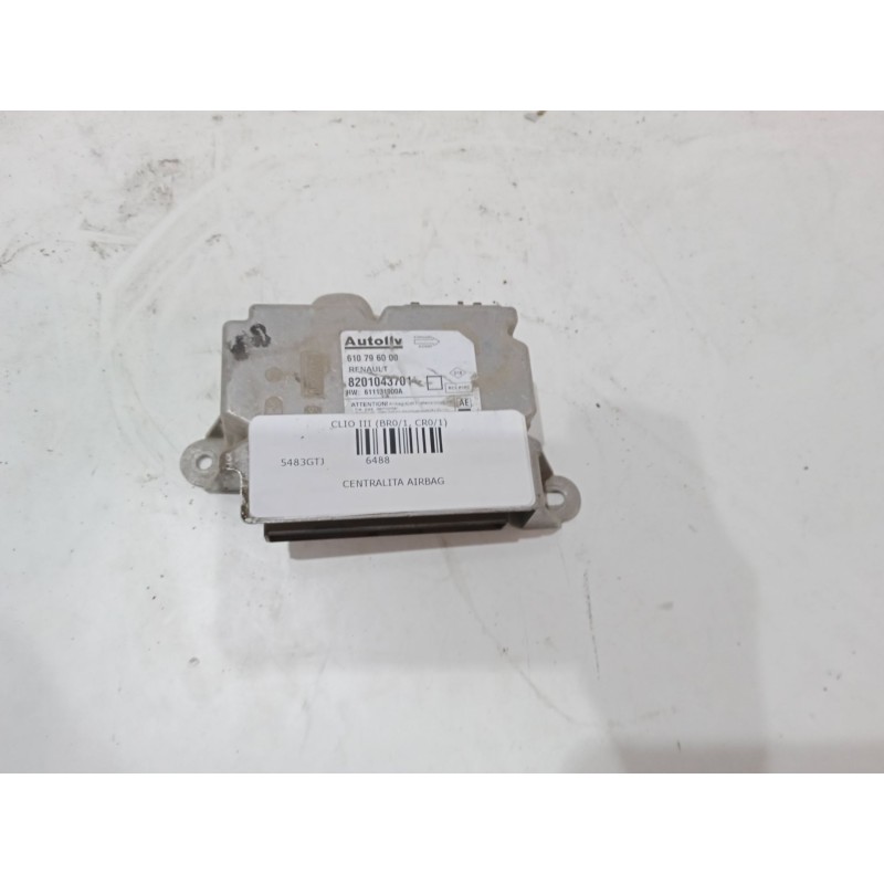 Recambio de centralita airbag para renault clio iii (br0/1, cr0/1) 1.2 16v (br02, br0j, br11, cr02, cr0j, cr11) referencia OEM I