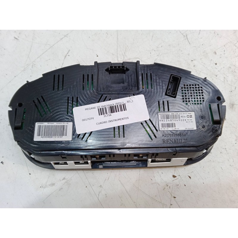 Recambio de cuadro instrumentos para renault megane iii hatchback (bz0/1_, b3_) 1.6 16v (bz0h) referencia OEM IAM A2C53363611A2C