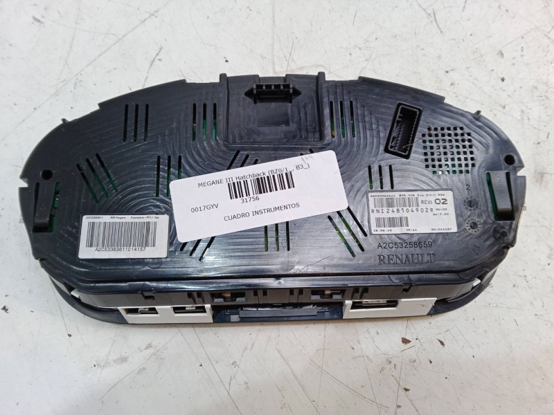 Recambio de cuadro instrumentos para renault megane iii hatchback (bz0/1_, b3_) 1.6 16v (bz0h) referencia OEM IAM A2C53363611A2C