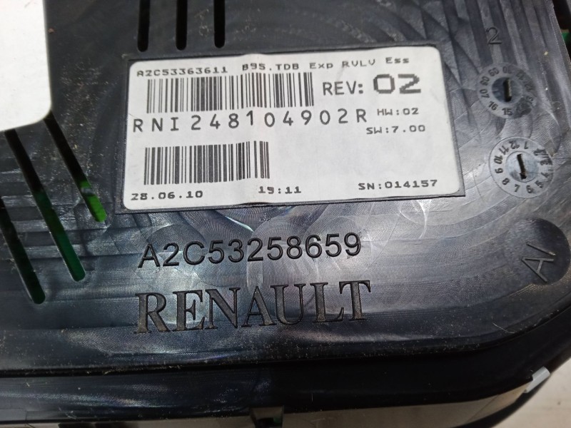 Recambio de cuadro instrumentos para renault megane iii hatchback (bz0/1_, b3_) 1.6 16v (bz0h) referencia OEM IAM A2C53363611A2C