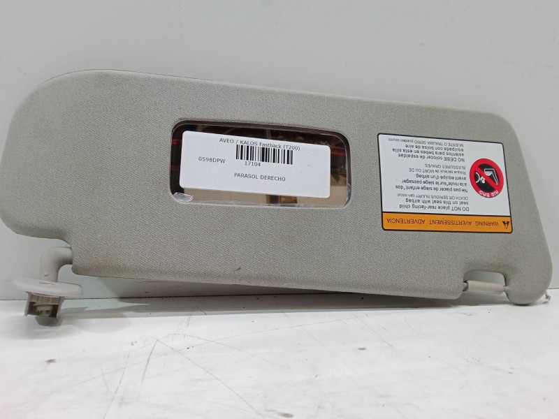 Recambio de parasol derecho para chevrolet aveo / kalos hatchback (t200) 1.2 referencia OEM IAM   