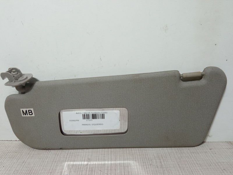 Recambio de parasol izquierdo para chevrolet aveo / kalos hatchback (t200) 1.2 referencia OEM IAM   