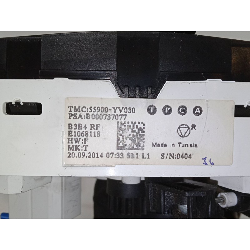 Recambio de mando calefaccion / a/a para citroën c1 ii (pa_, ps_) 1.2 vti 82 referencia OEM IAM B000737077  55900YV030