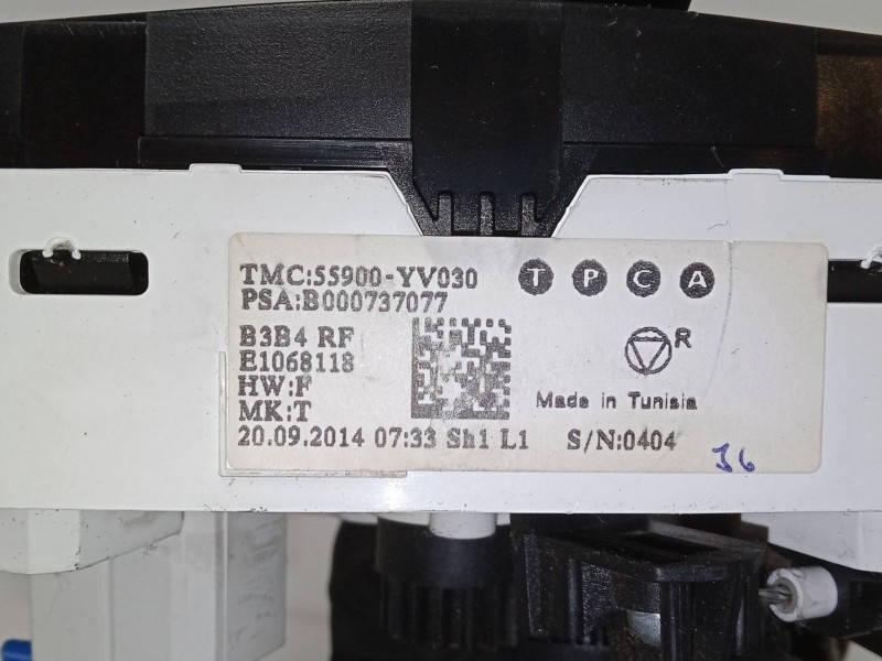Recambio de mando calefaccion / a/a para citroën c1 ii (pa_, ps_) 1.2 vti 82 referencia OEM IAM B000737077  55900YV030