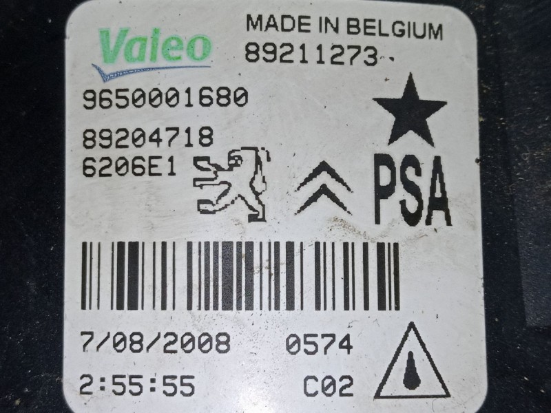 Recambio de faro antiniebla derecho para peugeot 307 cc (3b) 1.6 16v referencia OEM IAM 9650001680.89204718.6206E1  