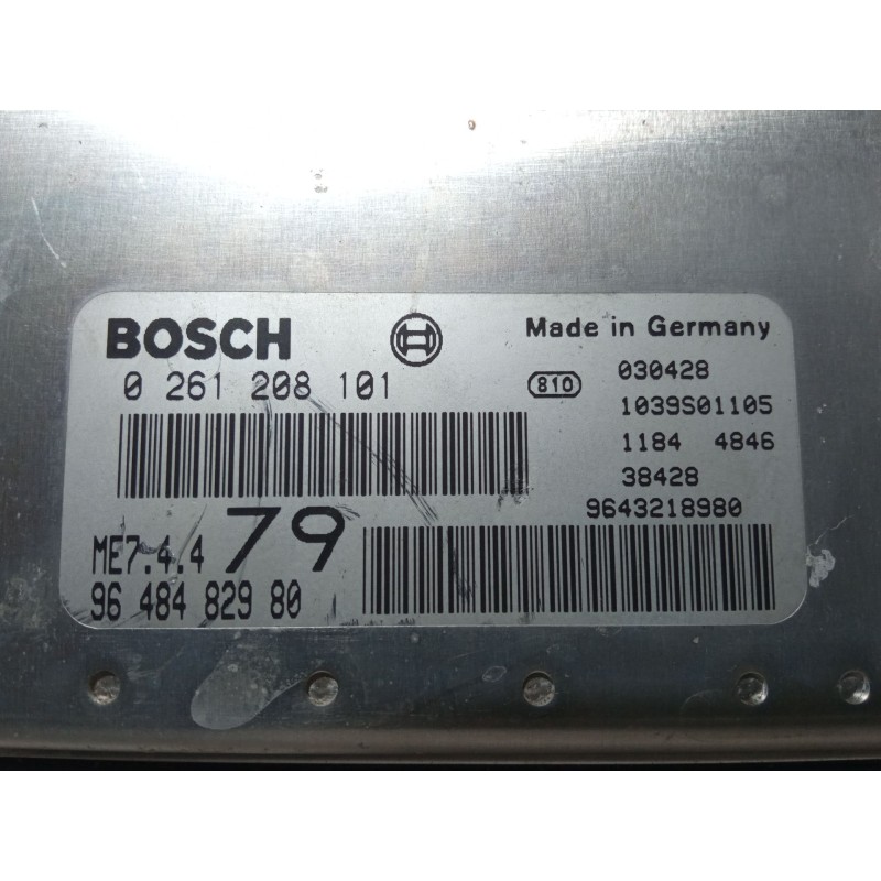 Recambio de centralita motor uce para peugeot 206 cc (2d) 1.6 16v (2dnfuf, 2dnfur) referencia OEM IAM 9648482980 0261208101 9643