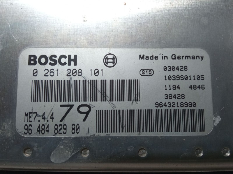 Recambio de centralita motor uce para peugeot 206 cc (2d) 1.6 16v (2dnfuf, 2dnfur) referencia OEM IAM 9648482980 0261208101 9643