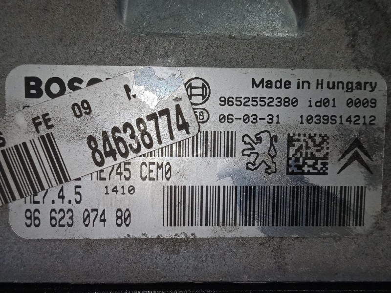 Recambio de centralita motor uce para peugeot 307 cc (3b) 1.6 16v referencia OEM IAM 9662307480  