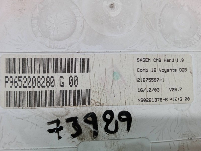 Recambio de cuadro instrumentos para citroën c3 i (fc_, fn_) 1.1 i referencia OEM IAM P9652008280G00  21675597-1
