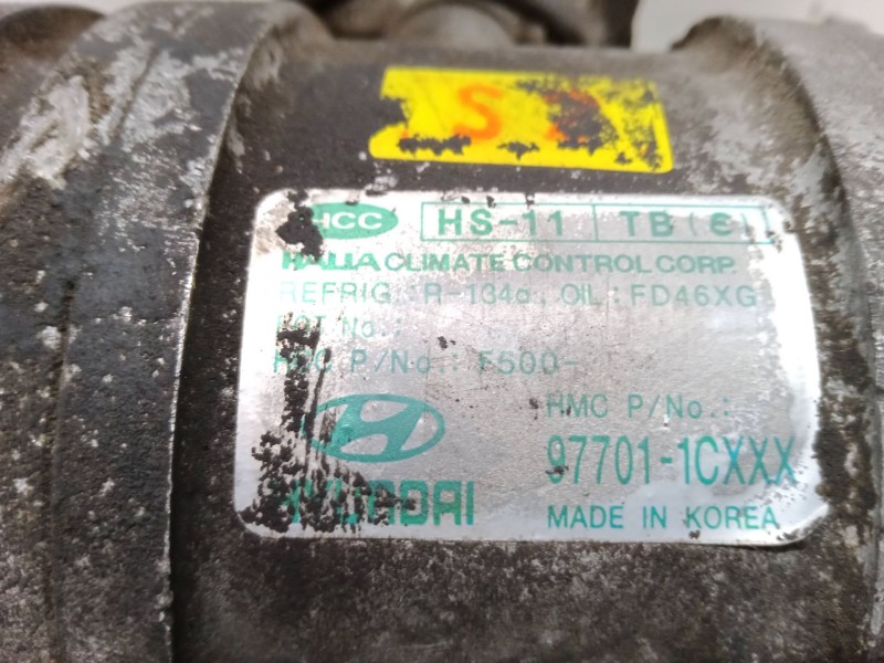Recambio de compresor a/a para hyundai getz (tb) 1.1 referencia OEM IAM   