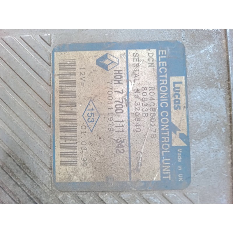 Recambio de centralita motor uce para renault megane scenic (ja0/1_) 1.9 d (ja0j) referencia OEM IAM HOM7700111342 7700111979 R0