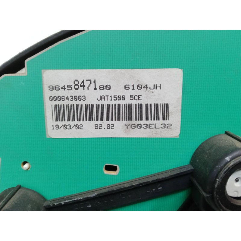 Recambio de cuadro instrumentos para peugeot 206 hatchback (2a/c) 1.4 i referencia OEM IAM 9645847180 JAT15005CE 000643003