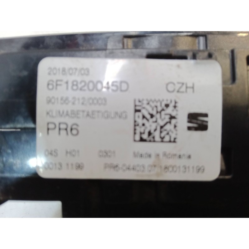 Recambio de mando calefaccion / a/a para seat ibiza v (kj1, kjg) 1.0 tsi referencia OEM IAM 6F1820045D  901562120003