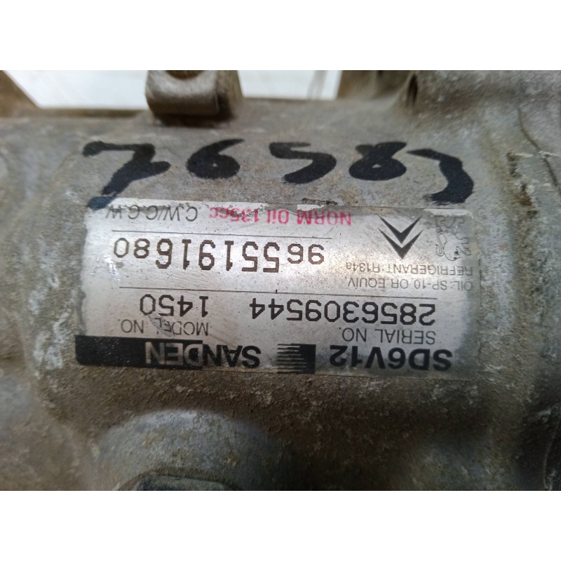 Recambio de compresor a/a para citroën c2 (jm_) 1.1 referencia OEM IAM 9655191680 1450F SD6V12