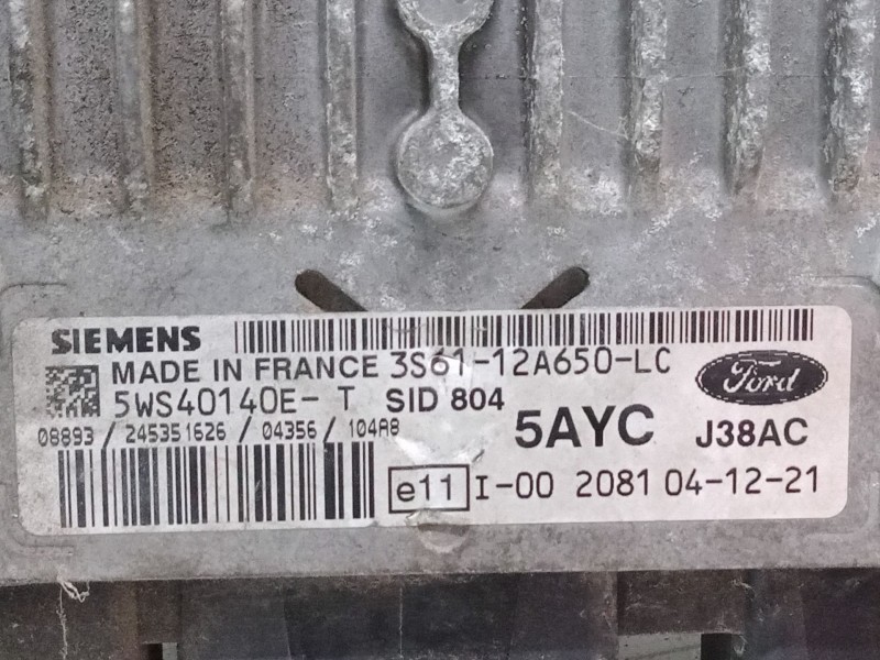 Recambio de centralita motor uce para mazda 2 (dy) 1.4 cd referencia OEM IAM 3S61-12A650-LC 5WS40140E-T 