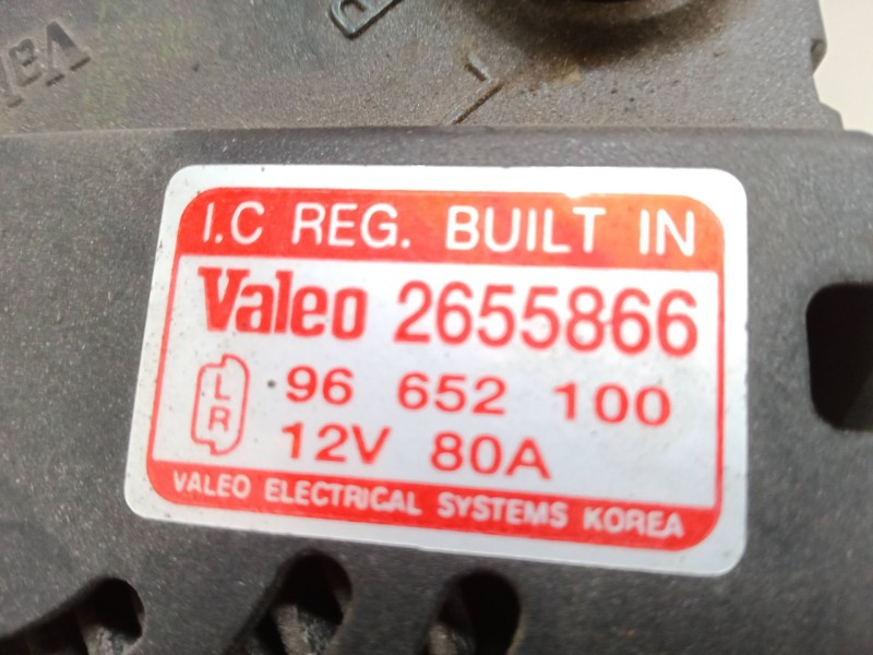 Recambio de alternador para chevrolet aveo / kalos hatchback (t200) 1.2 referencia OEM IAM 2655866  96652100