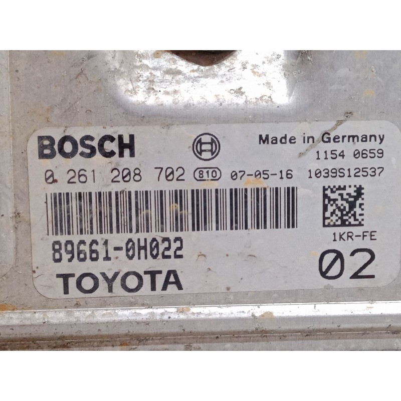 Recambio de centralita motor uce para toyota aygo (_b1_) 1.0 (kgb10_) referencia OEM IAM 896610H022 1KRFE 0261208702