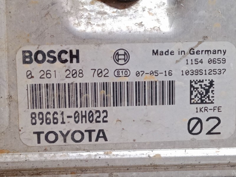Recambio de centralita motor uce para toyota aygo (_b1_) 1.0 (kgb10_) referencia OEM IAM 896610H022 1KRFE 0261208702