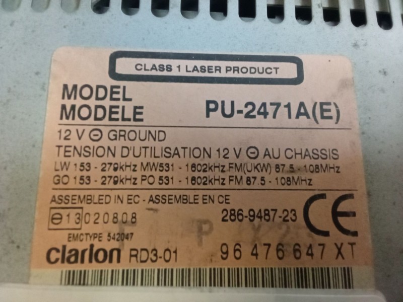 Recambio de radio cd para citroën c3 i (fc_, fn_) 1.4 hdi referencia OEM IAM    Recambio de radio cd para citroën c3 i (fc_, fn_) 1.4 hdi referencia OEM IAM