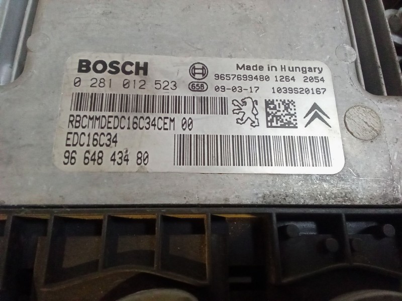 Recambio de centralita motor uce para peugeot 207/207+ (wa_, wc_) 1.4 hdi referencia OEM IAM 96648434809657699480 EDC16C34 02810