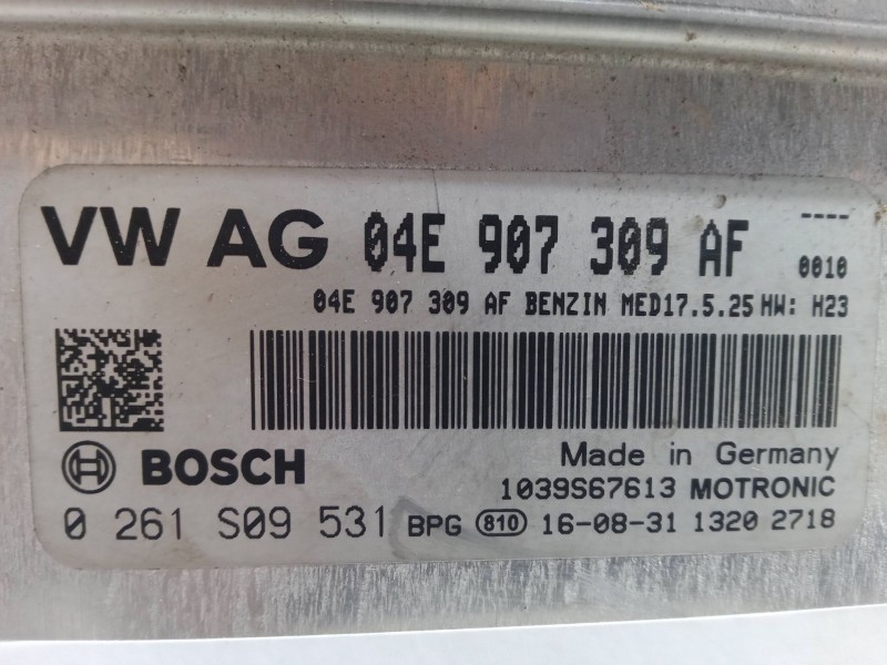 Recambio de centralita motor uce para volkswagen polo v (6r1, 6c1) 1.2 tsi 16v referencia OEM IAM 04E907309AF.0261S09531  