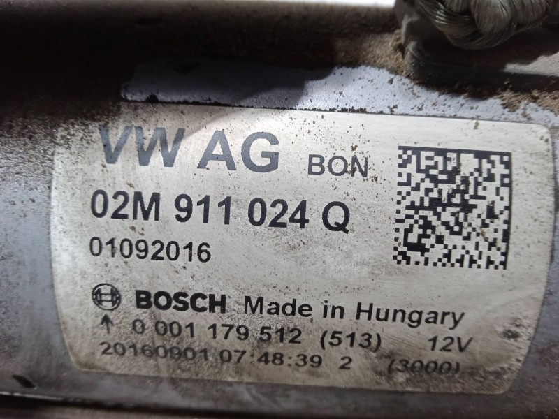 Recambio de motor arranque para volkswagen polo v (6r1, 6c1) 1.2 tsi 16v referencia OEM IAM 02M911024Q  