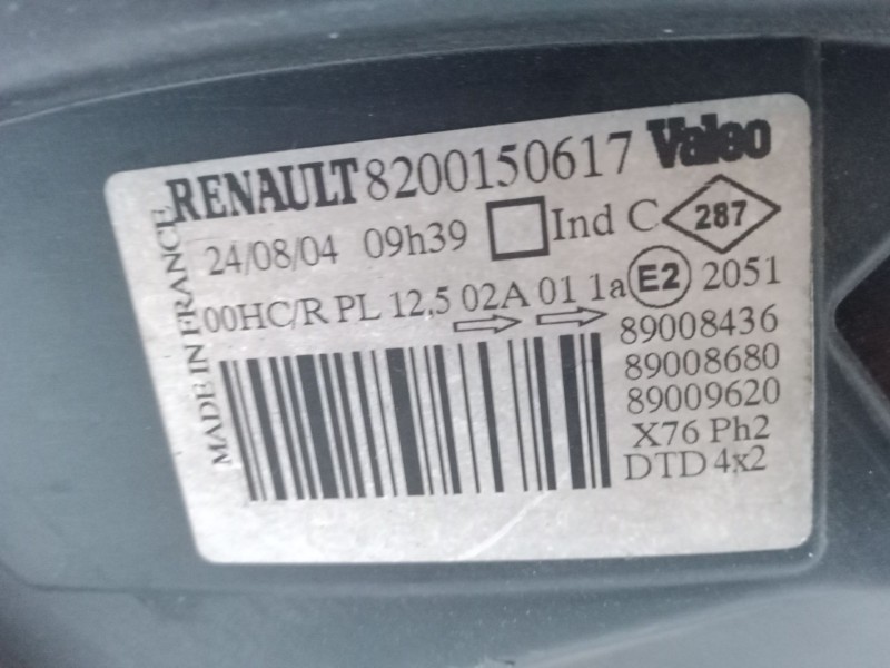 Recambio de faro derecho para renault kangoo express (fc0/1_) 1.2 (fc01, fc0a, fc0f) referencia OEM IAM   