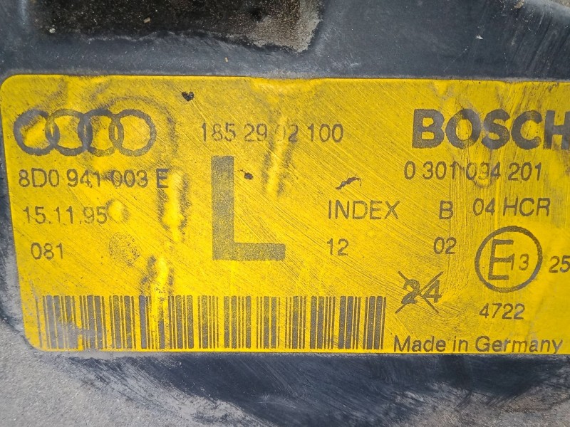 Recambio de faro izquierdo para audi a4 b5 avant (8d5) 1.9 tdi referencia OEM IAM 8D0941003E  