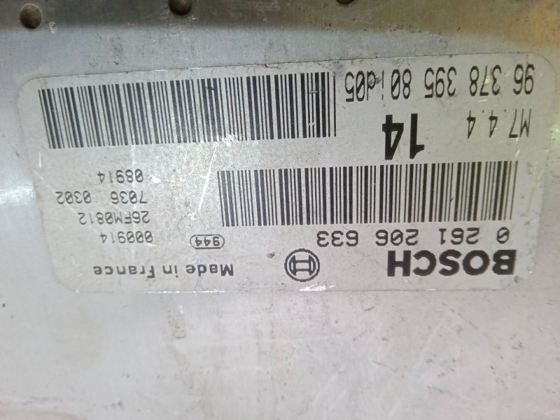 Recambio de centralita motor uce para citroën xsara picasso (n68) 1.6 referencia OEM IAM 9637839580M7.4.4  0261206633