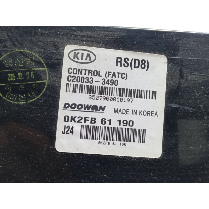 Recambio de mando climatizador para kia carens ii monospace (fj) 2.0 crdi referencia OEM IAM C200333490  0K2FB 61 190