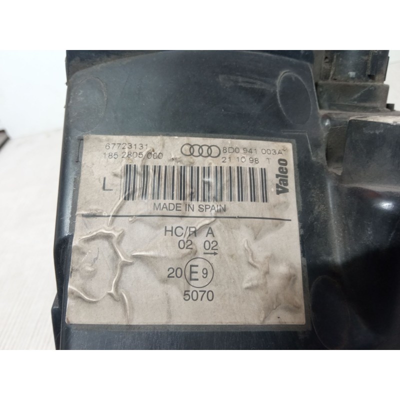 Recambio de faro izquierdo para audi a4 b5 (8d2) 1.8 t referencia OEM IAM 8D0941003A 185 2805 000 