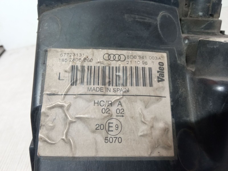 Recambio de faro izquierdo para audi a4 b5 (8d2) 1.8 t referencia OEM IAM 8D0941003A 185 2805 000 